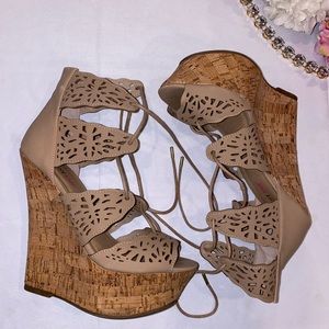 Just fab nude Wedges